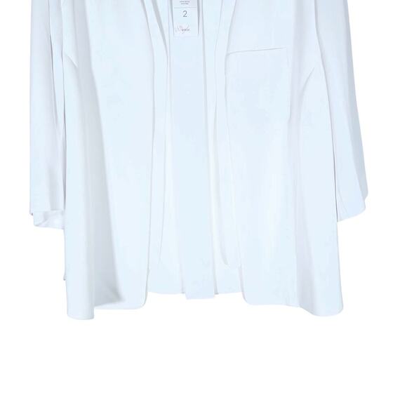 Chicos Womens Blazer 2 White Lightweight Vintage Jacket Clean Girl Classic Fit - Picture 4 of 13